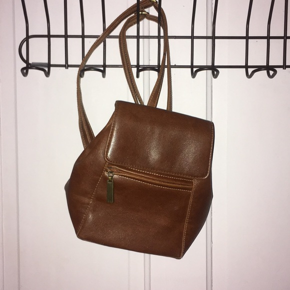 Handbags - Brown mini backpack (leather or pleather not sure)